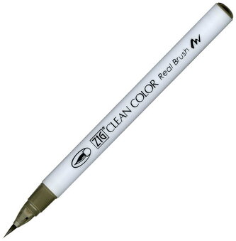 Marker Clean Color Real Brush - green gray  093, Kuretake