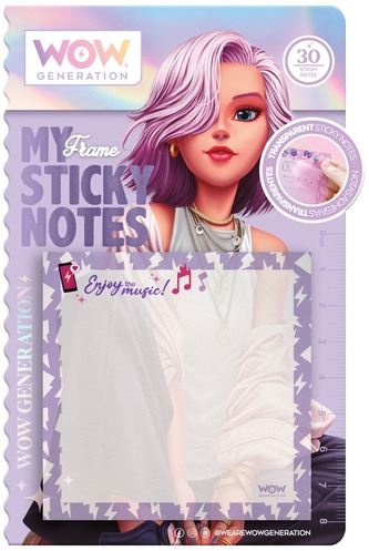 Karteczki samoprzylepne - przezroczyste, 3 wzory, CDU WoW, Kids