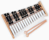 Dzwonki chromatyczne 27-tonowe drewniane czarno-białe, Kaja