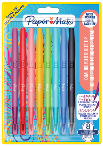 Pisaki Flair Dual -dwustronne 8szt  Paper Mate