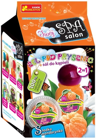 Zrób to sam – Żel pod prysznic & sól do kąpieli. Słodka mandarynka., Ranok-Creative