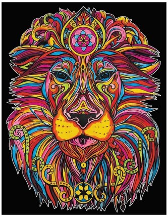 Kolorowanka welwetowa Lew Władca 47x35, Colorvelvet