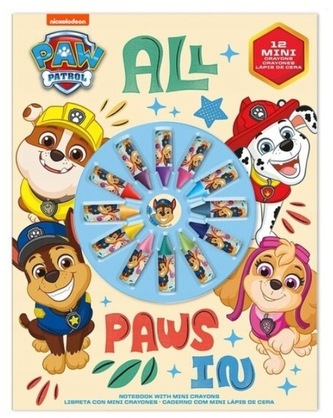 Zestaw do kolorowania z 12 mini kredkami Paw Patrol, Kids