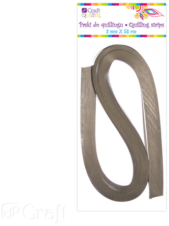 Paski do quillingu perłowe 3 mm - srebrne, 100 szt, Dp Craft