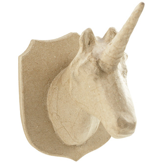 Poroże jednorożec małe 15,5 x 22,8 x 32,5 cm z masy papierowej. SA180 O, Decopatch