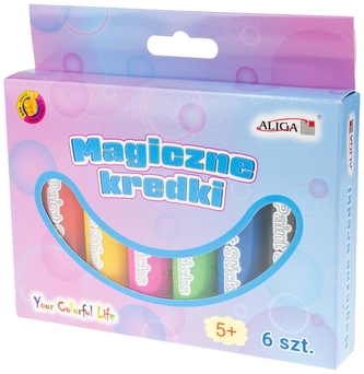 Magiczne kredki 6-kol. MK-7123 podstawowe, Aliga