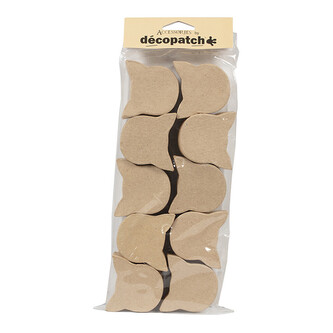 Pudełeczka w kształcie kotka 10 szt. - 6 x 6 x 3 cm EV022C, Decopatch