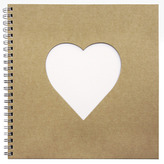 Kołonotes kwadratowy z okienkiem - sercem 20 x 20 x 1 cm EV012, Decopatch