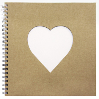 Kołonotes kwadratowy z okienkiem - sercem 20 x 20 x 1 cm EV012, Decopatch