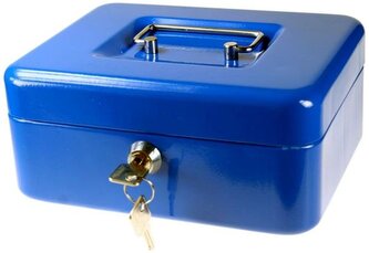 Kasetka metalowa 200x160x90mm K-200BL niebieska M, Titanum