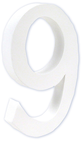 Cyfra duża „9” - 3 x 13 x 20,5cm. AC211, Decopatch