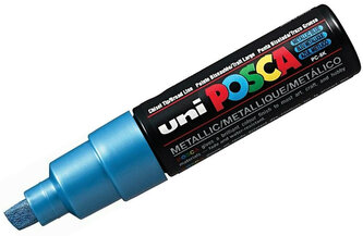Marker pigmentowy Posca PC-8K metaliczny niebieski (Metal Blue), Uni