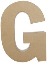 Litera fantazyjna "G" z masy papierowej AC400, Decopatch