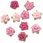 Róże papierowe, 3 cm, 10 szt. pink&red, Dp Craft