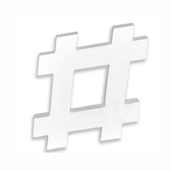 Znak 3D duży 20 cm „#”  AC789 C, Decopatch