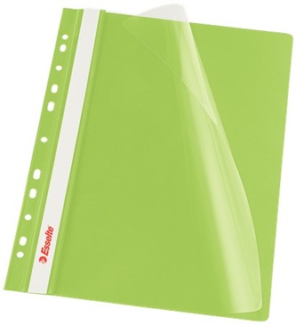 Skoroszyt wpinany A4 plastikowy zielony 10szt, Esselte