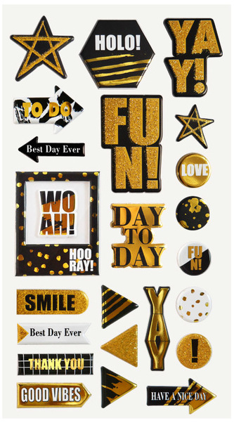 Zestaw naklejek Puffy B&G, Incood