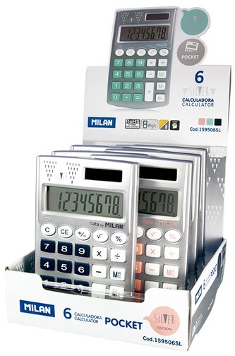 Kalkulator kieszonkowy silver,159506SL, Milan