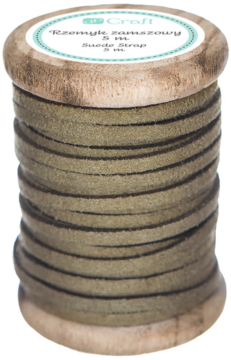 Rzemyk zamszowy 5m, zielony, Dp Craft