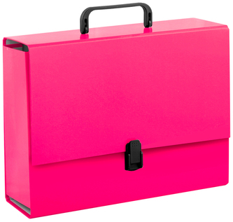 Teczka z rączką A4 10 cm. malinowa, Tadeo