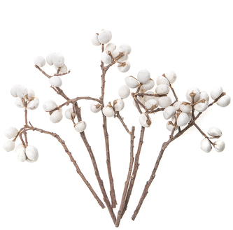 Gałązki z białymi kulkami, 10 g, Dp Craft