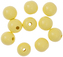Koraliki drewniane, kulki, 2,5 cm, żółte, 10 szt., Dp Craft