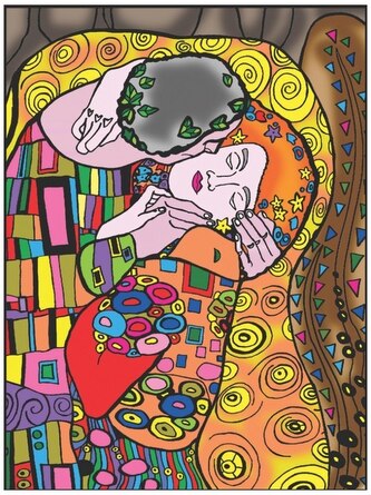 Kolorowanka welwetowa Klimt Pocałunek 47x35, Colorvelvet