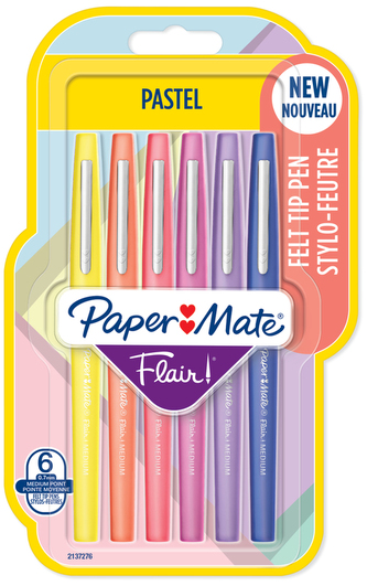 Pisaki Flair Pastel 6szt  Paper Mate