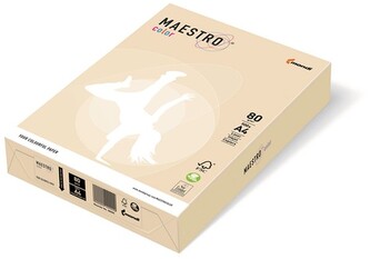 Papier ksero kolorowy A4 80g. 500 ark. kremowy CR20, Maestro color