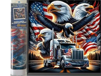 Diamantové malování - Amerika 30 x 40 cm