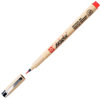 Pisak pędzelkowy Pigma Brush czerwony, Sakura