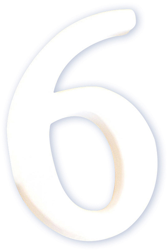 Cyfra mała „6” - 7,7 x 1,5 x 12cm. AC346, Decopatch