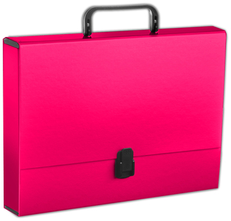 Teczka z rączką A4 na zamek malinowa, Tadeo
