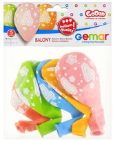 Balony Premium Hel z nadr. 4, 13" op. 5szt., GoDan