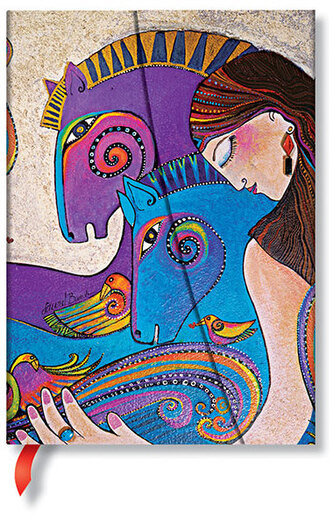 Notes Mystical Horses, Maria and Mares Midi w linię, Paperblanks