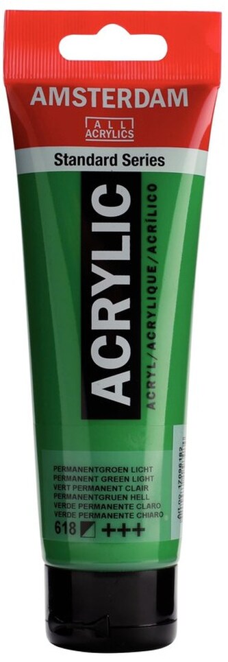 Farba akrylowa nr 618 perm.green lt.120ml, Amsterdam