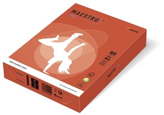Papier ksero kolorowy A4 80g. czerw. cegła ZR09, Maestro color