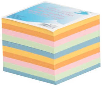 Kostka karteczek JUMBO kolorowa nieklejona 85 x 85 x 70 mm, Tres