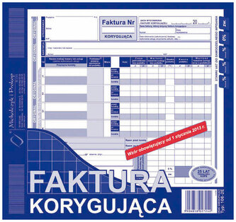 Druk Faktura korygująca 2/3 A4, MiP