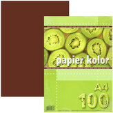 Papier kolor A4 80g/m2 ciemno- brązowy op. 100 ark., Kreska