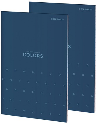 Blok biurowy A4 100 k kratka 70g Colors niebieski, Top-2000