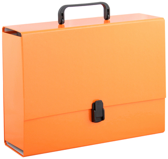 Teczka z rączką A4 10cm pastel. pomarańczowa, Penmate