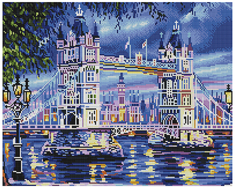 Mozaika diamentowa 40x50 Diamentowa mozaika Tower Bridge, iPicasso