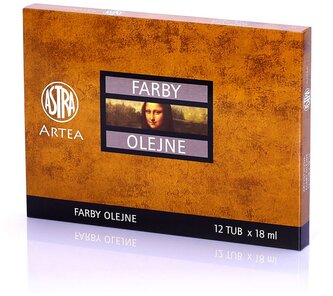 Farby olejne Artea zestaw nr II 12-kol. tuby po 18ml, Astra