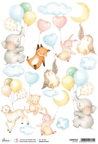 Papier ryżowy A4 Let"s Fly, Ciao Bella