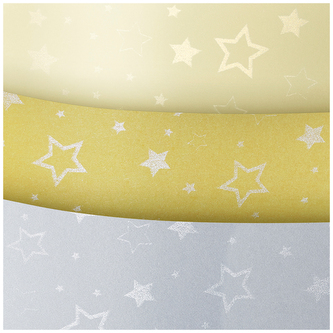 Karton ozdobny Stars jasnozłoty 20 szt./op. 220 g/m2, Galeria Papieru