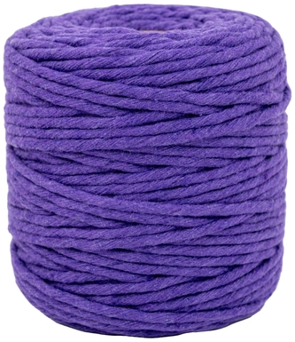Sznurek bawełniany do makramy SBM-25 fioletowy 5mm x 100m (splot 21 nitek), Aliga