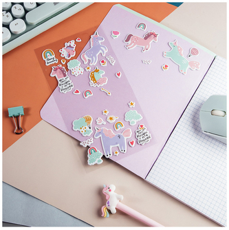 Naklejki "Unicorn" 10x24cm, 35 naklejek, Meshu