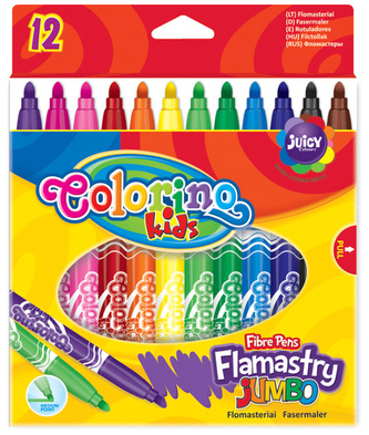Flamastry 12-kol. Jumbo Colorino Kids 14113, Patio