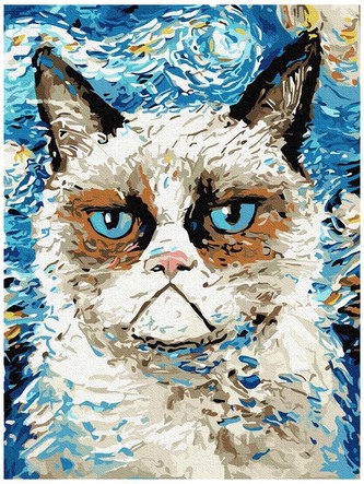 Numermoalowanie Classic 30x40 Kot Van Gogha, iPicasso